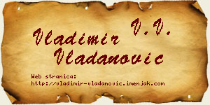 Vladimir Vladanović vizit kartica